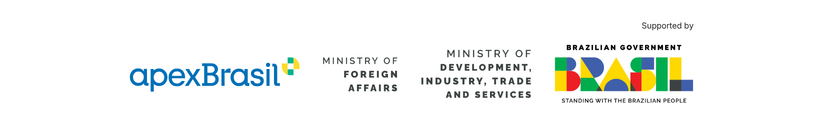 Supported by Apex Brasil, Ministry of Foreign Affairs, Ministry of Development, Industry, Trade and Services, Brazilian Government — Standing With the Brazilian People